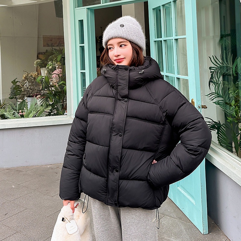 Europa alojamiento de algodón encapuchado grueso ropa de pan de invierno de mujeres nuevos estudiantes ropa de algodón cálida casual abrigo de algodón image 6