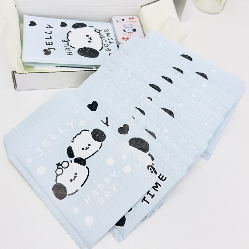 INS estilo lindo azul chica jalea perro expreso bolsa sobre bolsa de ropa bolsa de embalaje bolsa de burbuja a prueba de golpes