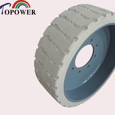 托普轮胎/灰胶白漆轮胎/灰胶黑漆轮胎/高空作业车轮胎22*7*17 3/4
