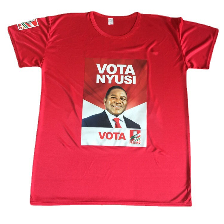 Cheap polyester election disposable regular 120g heavy presidential disposable election T-shirt large number of foreign customization