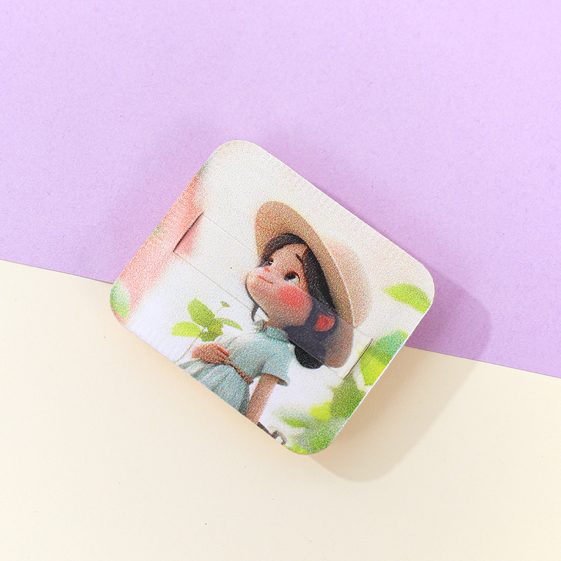 Puff de algodón de azúcar cuadrado personalizado de fábrica no come polvo personaje de dibujos animados maquillaje esponja cojín de aire impresión patrón de logotipo