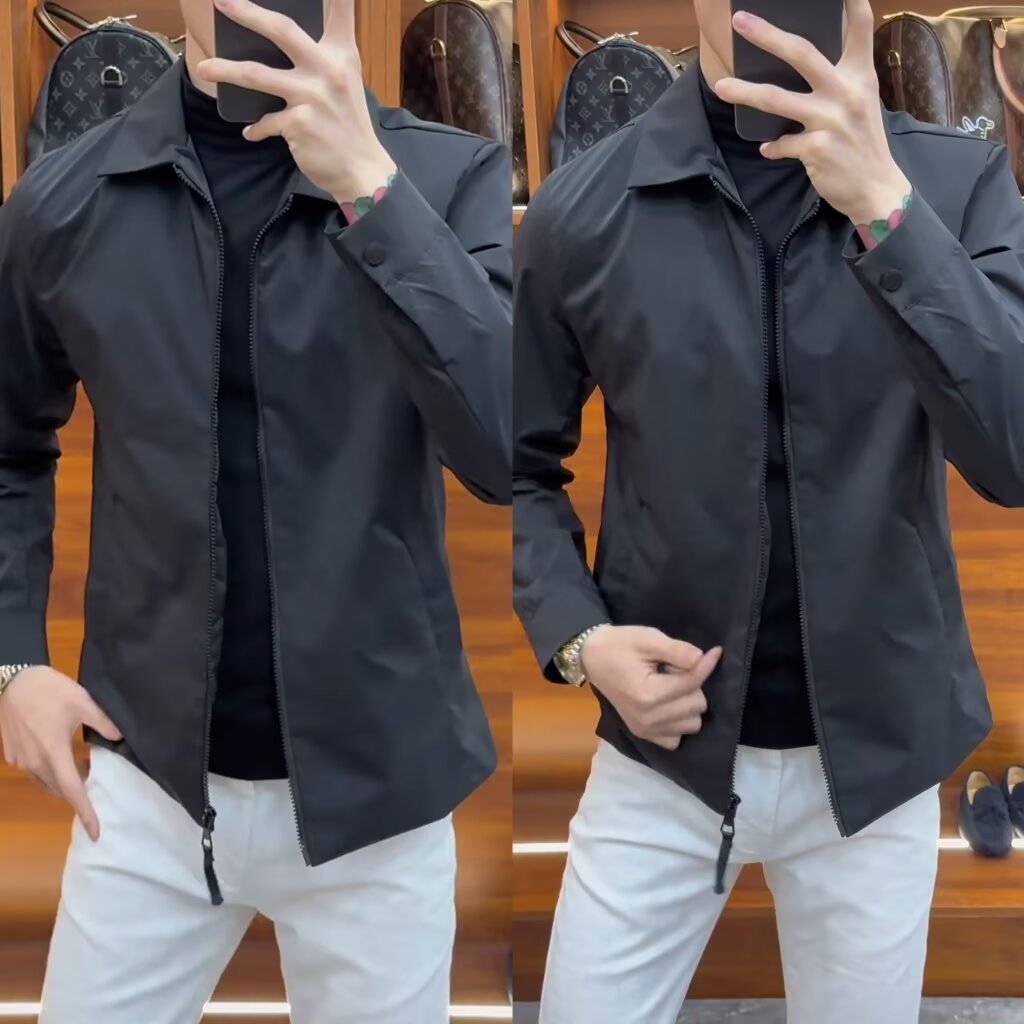 Spring and Summer Men's Lapel Jacket 2025 New Fashion Trend Simple Versatile Casual Youth Temperament Handsome Jacket
