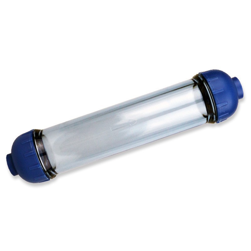2 puntos de filtro transparente Shell DIY tubo recto desmontable material de filtro de llenado cartucho de filtro pequeño T33 filtro purificador de agua Shell