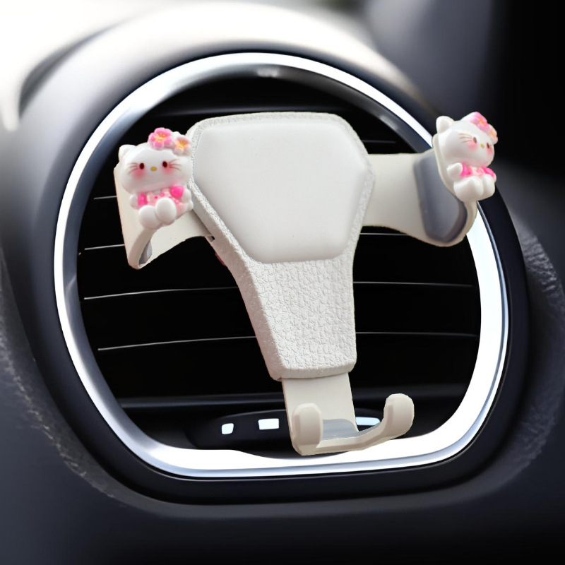 Nuevo lindo gatito decoración de coche de dibujos animados coche consola central decoración de la pantalla de navegación decoración de la cabeza