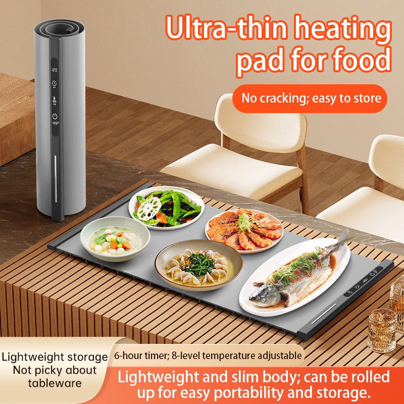 新款恒温硅胶暖菜板家用多功能餐桌保温板可折叠便携式暖菜垫跨境