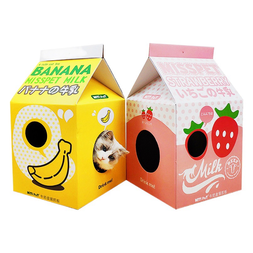 Durable Scratch-Resistant Cat House Custom-Made Cardboard Box, All-Season Cat Cage, Cat Villa, Pet Corrugated Paper Cat House, Custom-Made
