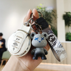 適用寶馬mini鑰匙套迷你cooper殼countryman扣f54f55f56車鑰匙包