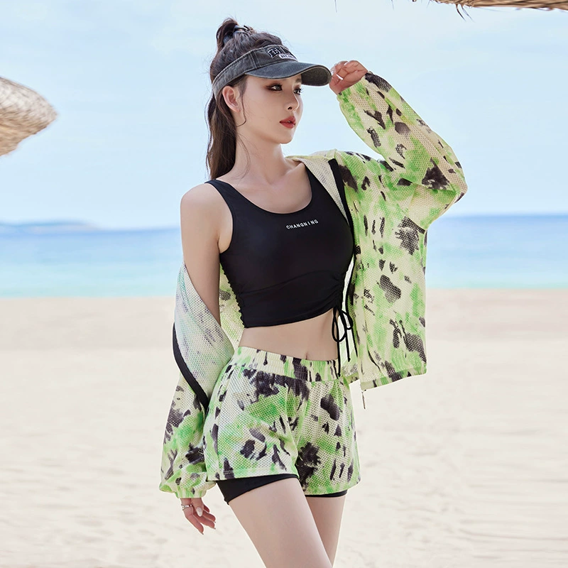 Split swimwear, supporting brand set, 3 piece set