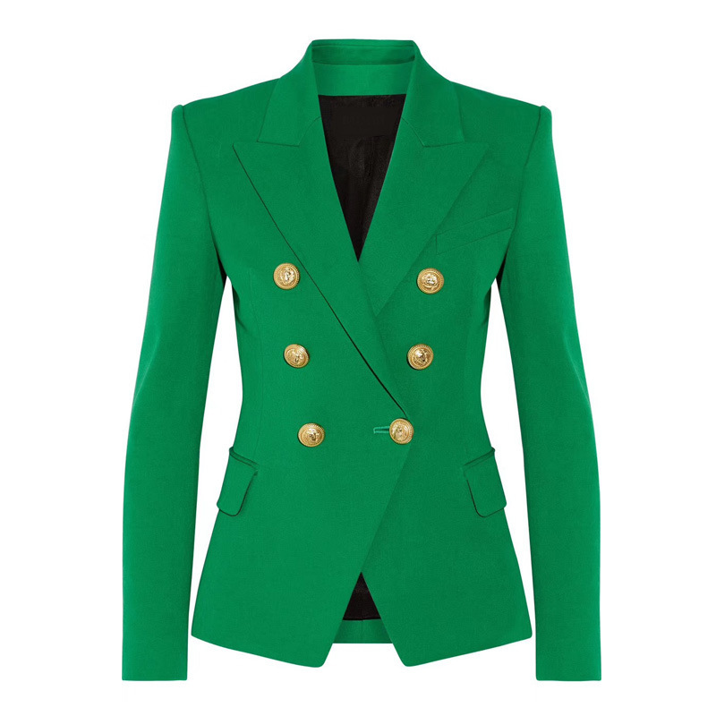 Saco de Traje Slim Fit con Doble Botonadura para Mujer, Mezcla de Fibra Química, para Oficina image 10