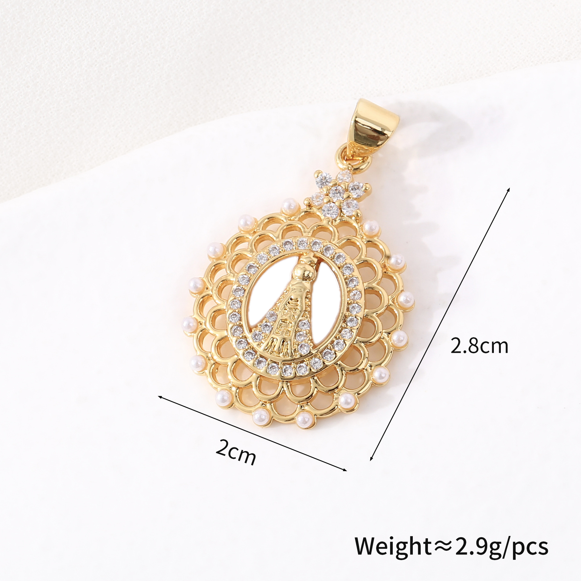 7g Weight Pendant Jewelry Making Type 17 * 23mm, 20*28mm, 21 * 24mm Jewelry Making Size DIY Jewelry Accessories Classification 1 Piece Quantity Copper Material Geometric, Virgin Mary Pattern Plating Design Religion, Ethnic Style Style 1 Piece 17 * 23mm 20*28mm 21 * 24mm Copper Geometric Virgin Mary Pendant 7