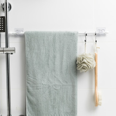 門帘伸縮杆免打孔掛鈎浴室晾衣杆夾窗簾杆細杆夾無痕粘貼式固定夾