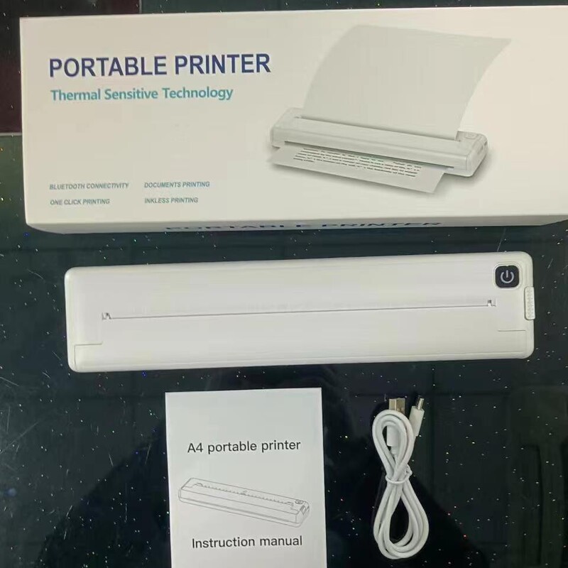 Cross-Border Customized A4 Thermal Tattoo Paper Printer Portable Office Inkless Small Home Wrong Question Colorful Photo