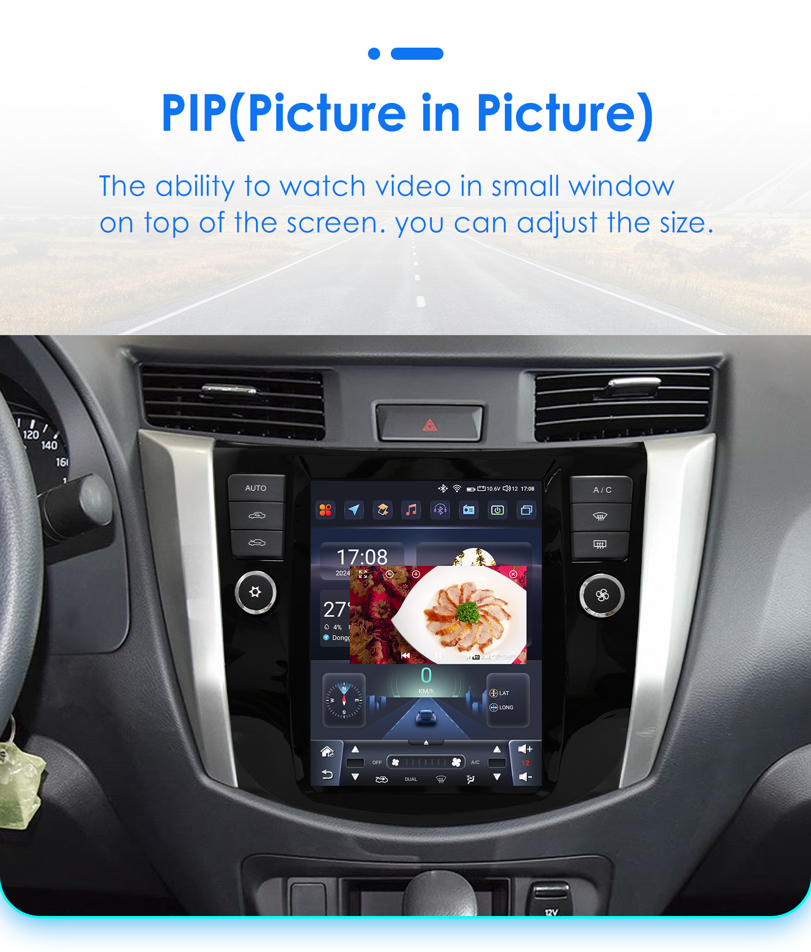9.7inch Suitable for 16-22 Nissan Navara Android Vertical Screen Car Navigator with Reversing Image All-In-One Machine