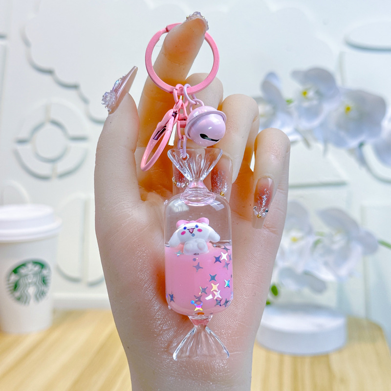 Cartoon Dream Bear Girl Keychain leche rosa muñeca adorable bolso de pareja colgante pequeño regalo al por mayor