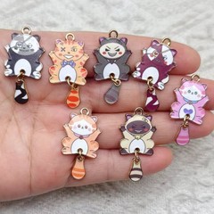 国境を越えた新しい漫画かわいいアクティブテール猫アクセサリー子猫動物アクセサリー DIY ジュエリーアクセサリー