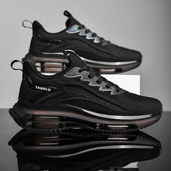 Summer Men's Thin Fashion Sneakers with Hollow Out and Breathable Design, Men's Trendy Brand Athletic Running Mesh Shoes, Youth Knife Edge Air Cushion Shoes