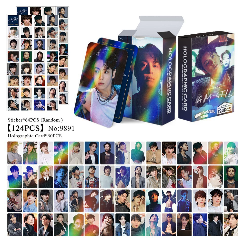 New Model Exclusively for Foreign Trade: 124 Holographic Cards, Total Chain Gidle Str Bptwice Celebrity Merchandise Lomo Small Cards
