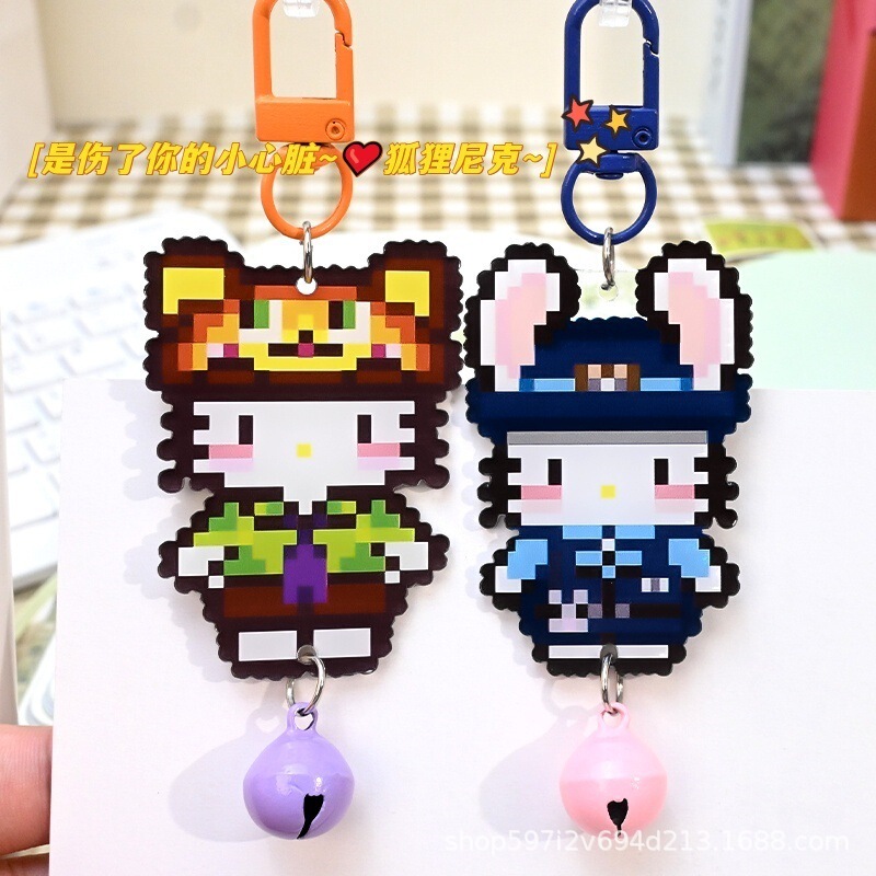 Cross-Dressing Cat Kt Acrylic Accessories DIY Hand Mosaic with Hole Headwear Clogs Decorative Shoe Flower Wholesale Pendant