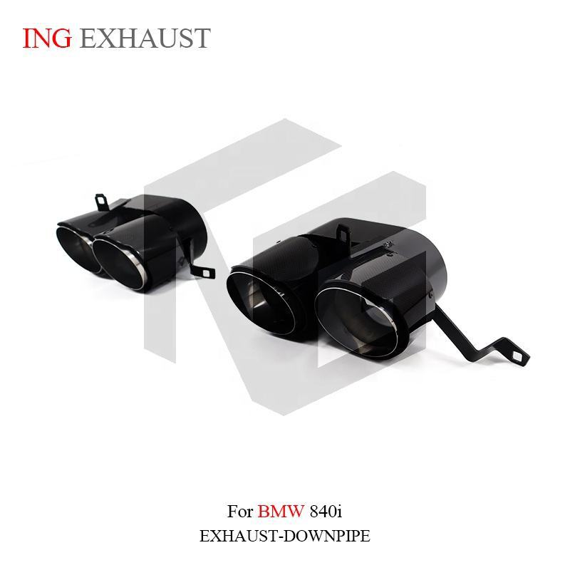 Suitable for BMW 840i dual outlet carbon fiber exhaust pipe rear bumper sports muffler tailpipe