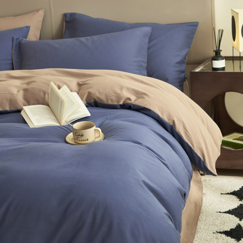 Cuatro piezas de algodón 2025 nueva sábanas cubierta de tres piezas cubierta de cama de dormitorio de estudiantes cama de cama