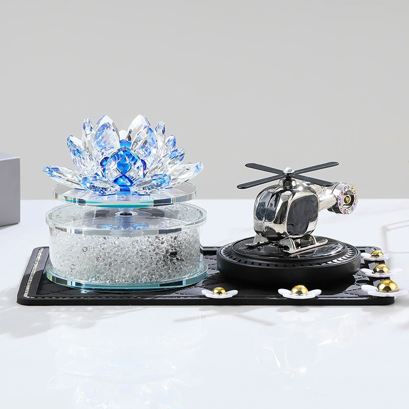 Floral automatic rotating perfume solar-powered
