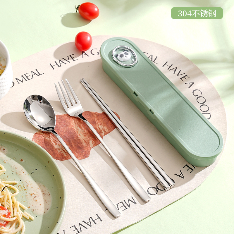 플립커버 라이트그린(304수저와 젓가락 3종세트)
