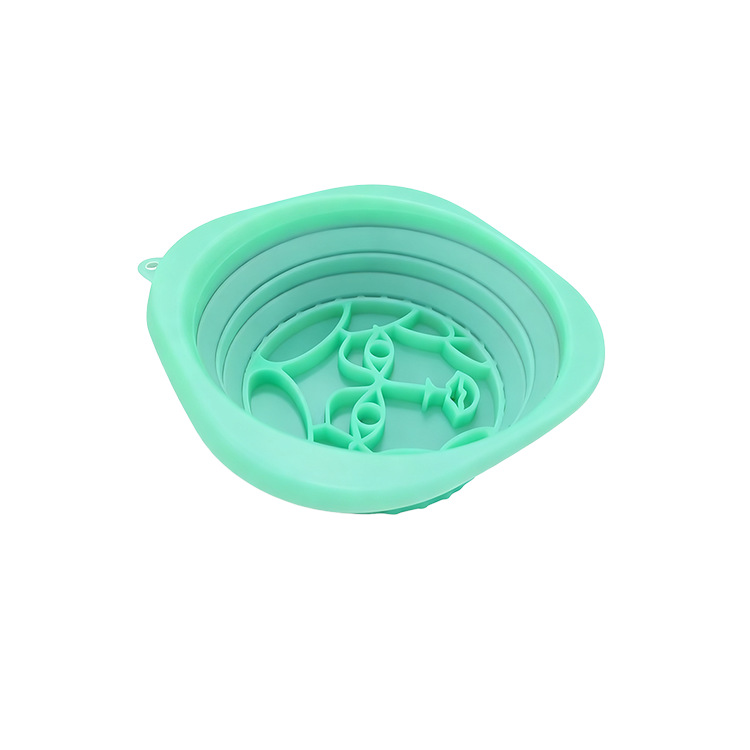 Nuevo tipo transfronterizo de silicona compresas de hielo plegables lavabo facial compresas frías lavabo facial portátil al aire libre lavabo facial plegable