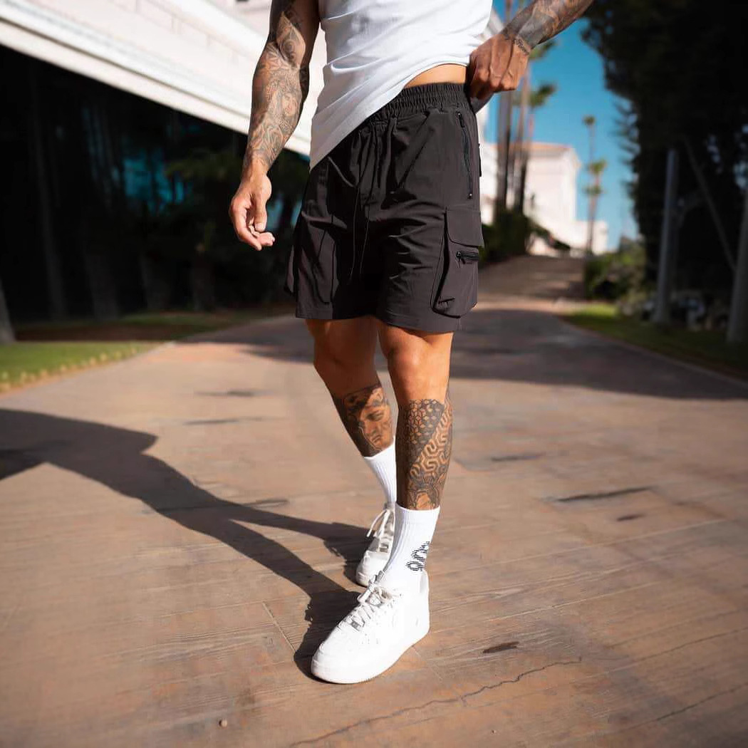 Summer Men's Cross-Border Sports Casual Shorts Loose Large Pocket Cargo Quick-Dry Plus-Size Five-Point Shorts Fitness Trendy Brand