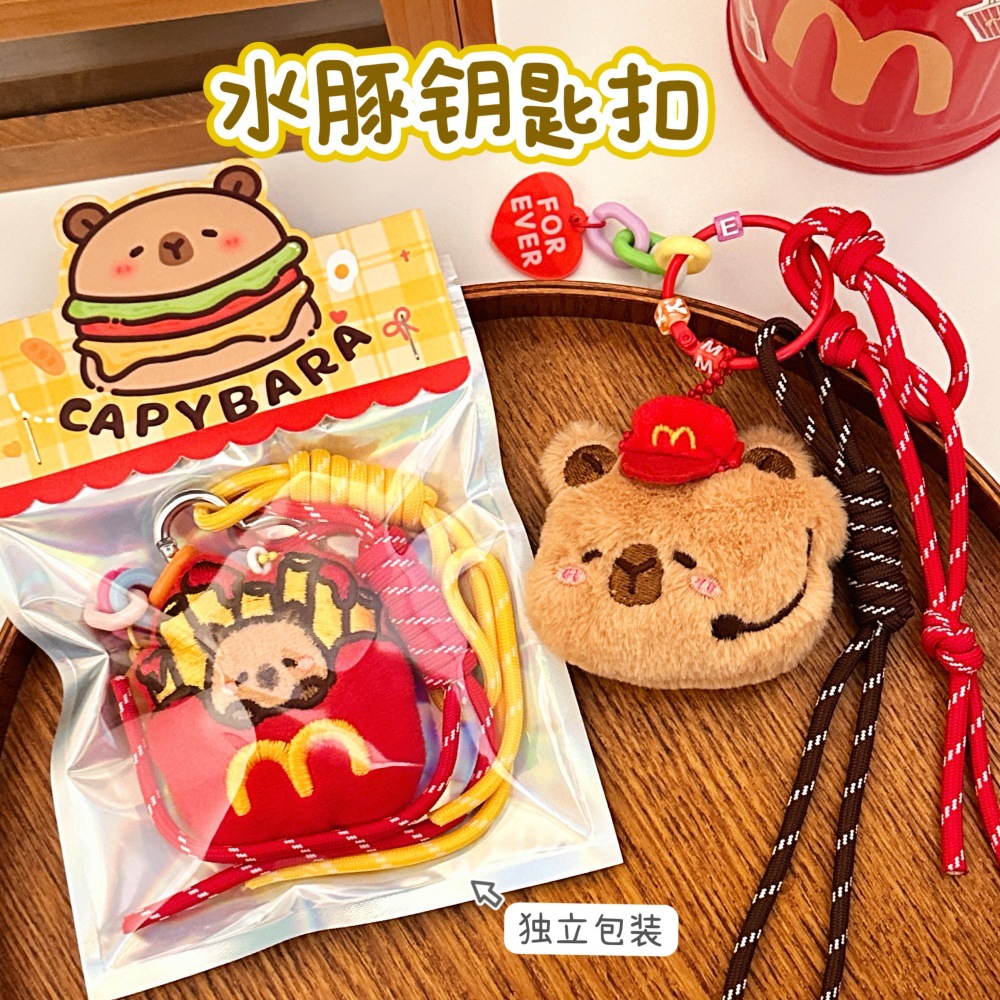 Creativo gourmet muñeca de cerdos colgante lindos colgante de peluche llavero colgante pareja amigos pequeños regalos colgante al por mayor