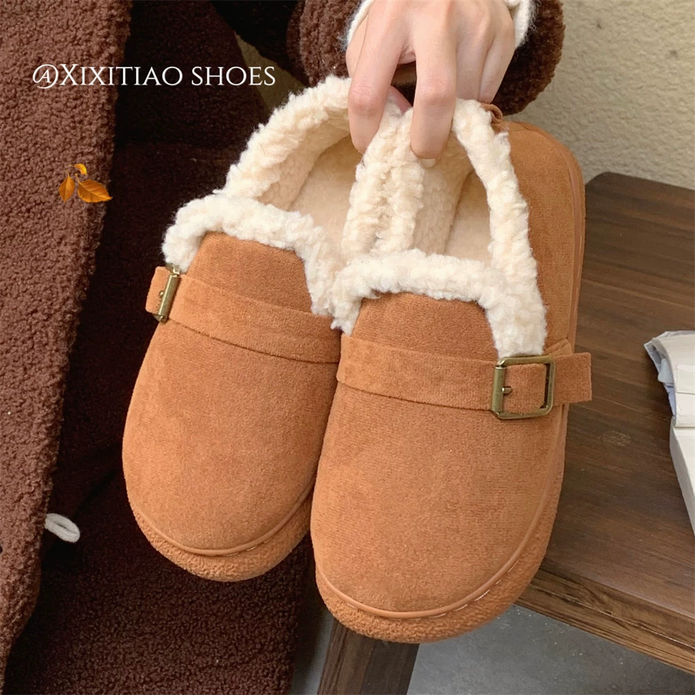 Демисезонная утепляющая обувь для дома, корейские стиль slippers, корейский стиль
