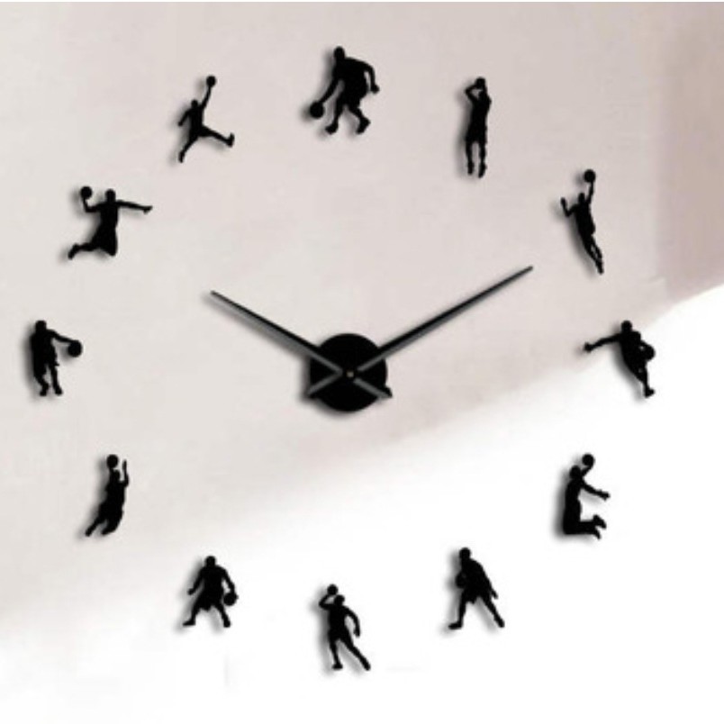 3D灌篮高手篮球挂钟DIY趣味时钟创意客厅装饰墙贴时尚创意钟