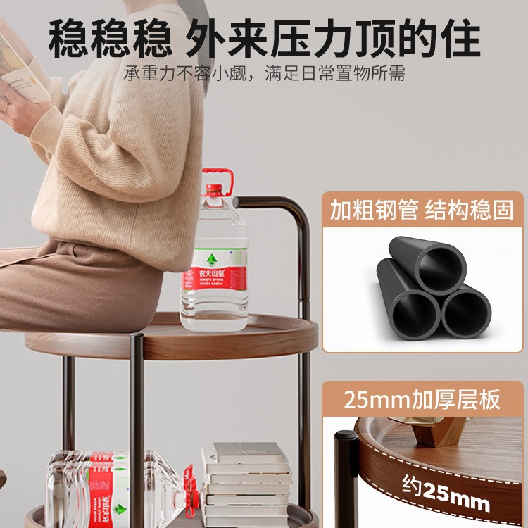 Mesa de café sala de estar sofá en casa sala de estar balcón mesa de almacenamiento de noche móvil mesa de esquina pequeña mesa redonda mesa auxiliar