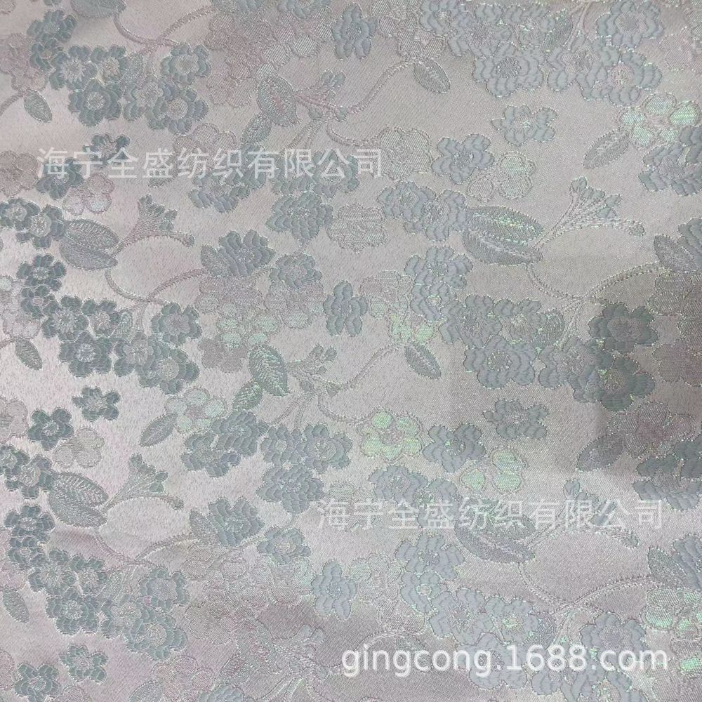 2024晚装礼服面料时尚流行织锦缎旗袍布料幻彩小花提花厂家直销-阿里巴巴