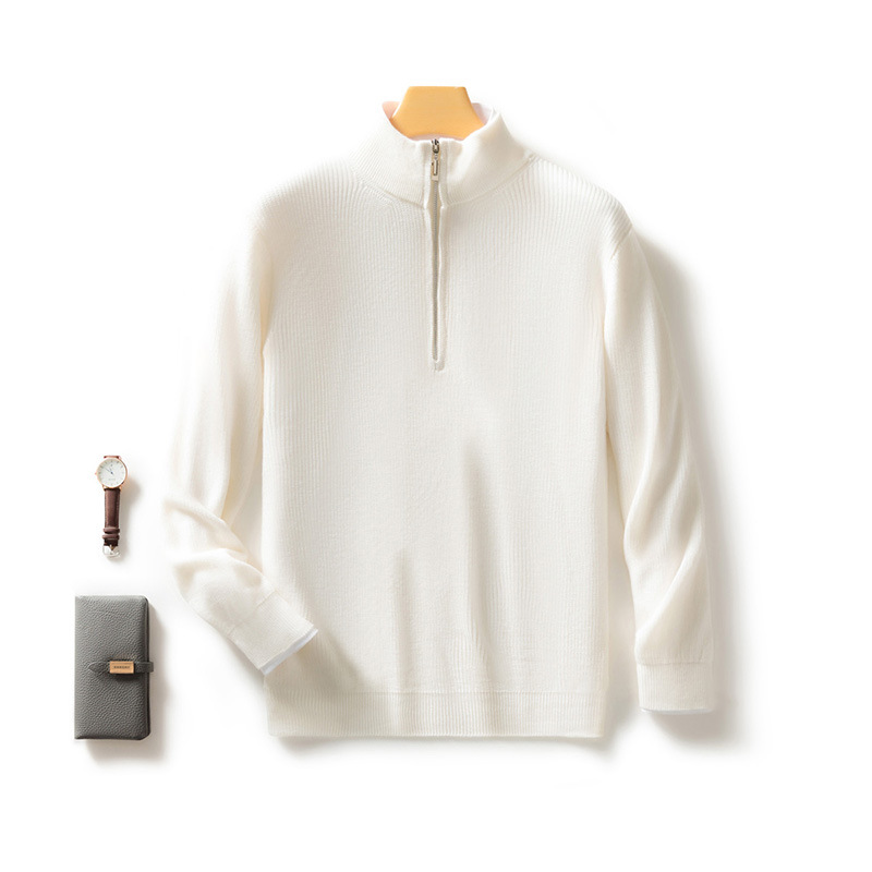 Men's autumn thin knitted woolen sweater with zipper