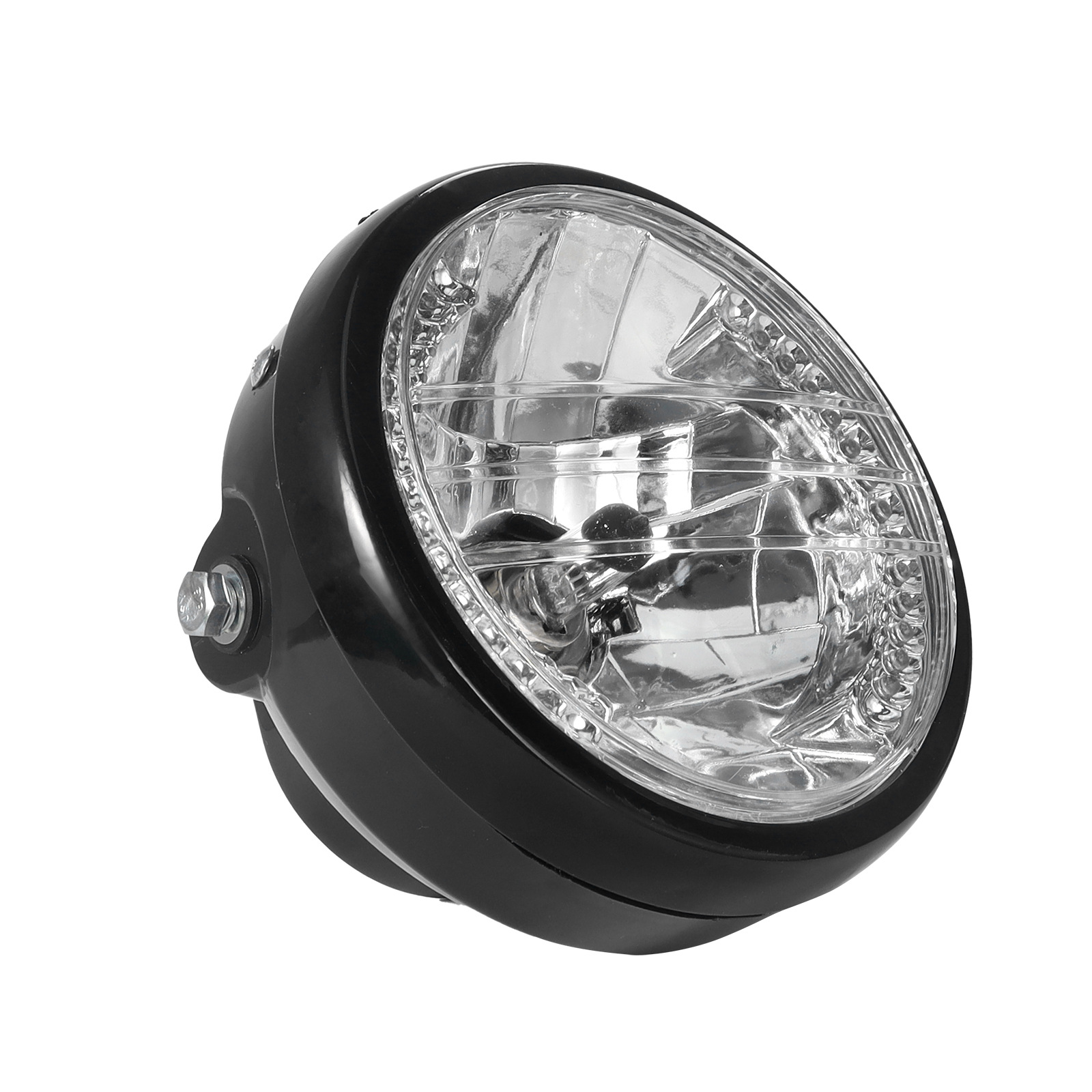 7 inch Motorcycle Headlight Angel Eye LED Turn Signal H4 Headlamp Assembly