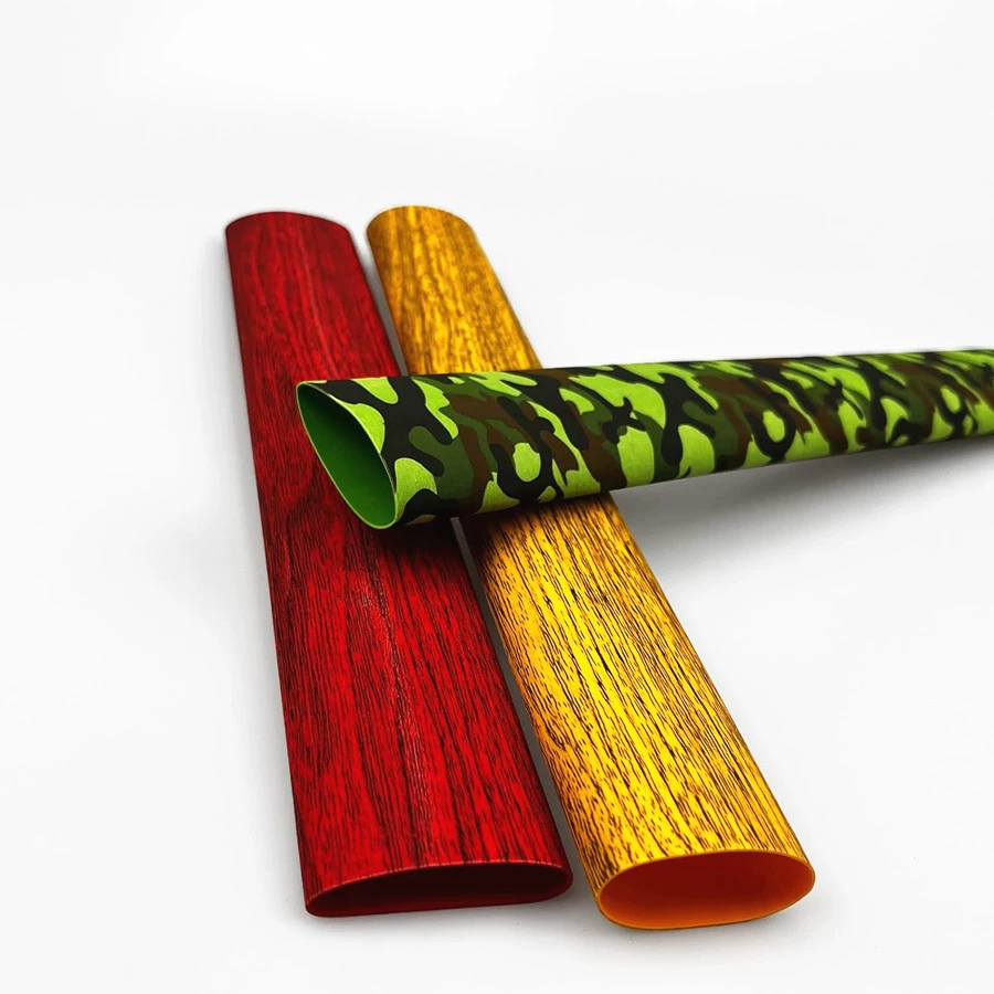 Камуфляжная термоусадочная трубка, зеленая, красная, синяя, трубка под дерево, сандаловое дерево, узор вяза, цельная крышка для посадочной ручки, обильное хранилище, бесплатная доставка, новая модель