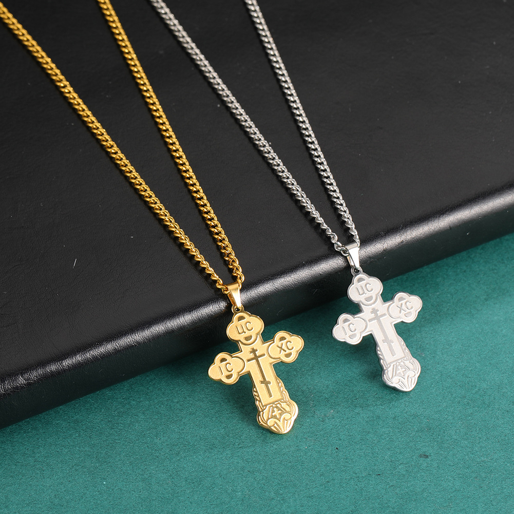 Cross Necklace For Men 304 Stainless Steel Pendant Jewellery_voghion.com
