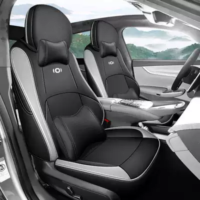 Qiyuan A07, this is a | Modelə uyğun (Original) oturacaq örtükləri - black-and-gray-luxury-edition-note-the-model-year-front-row-fully-covered-rear-row-partially-covered