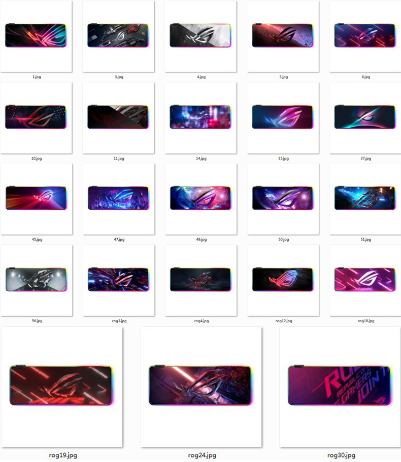 En stock luminoso RGB mouse pad luminoso juego de color mágico LED estera Mesa goma espesada bloqueo borde