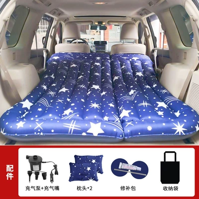 Foldable Car Mattress, Vehicle-mounted inflatable bed - new-straight-pull-suv-oxford-starry-sky-blue