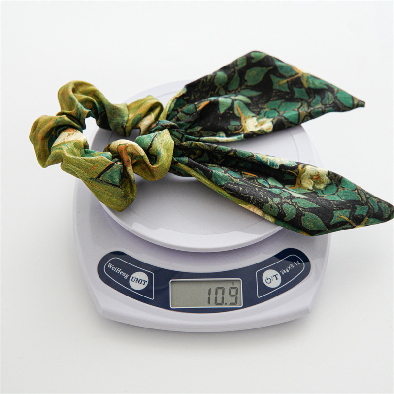 Disegno di nicchia dipinto a olio sensazione fiocco coda di cavallo annodato fascia per capelli corda per capelli donne legare i capelli francese intestino crasso fascia per capelli_voghion.com