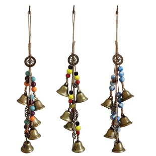 Bell protective door handle pendant rattan wind chimes blessing crystal wind chimes home room decoration