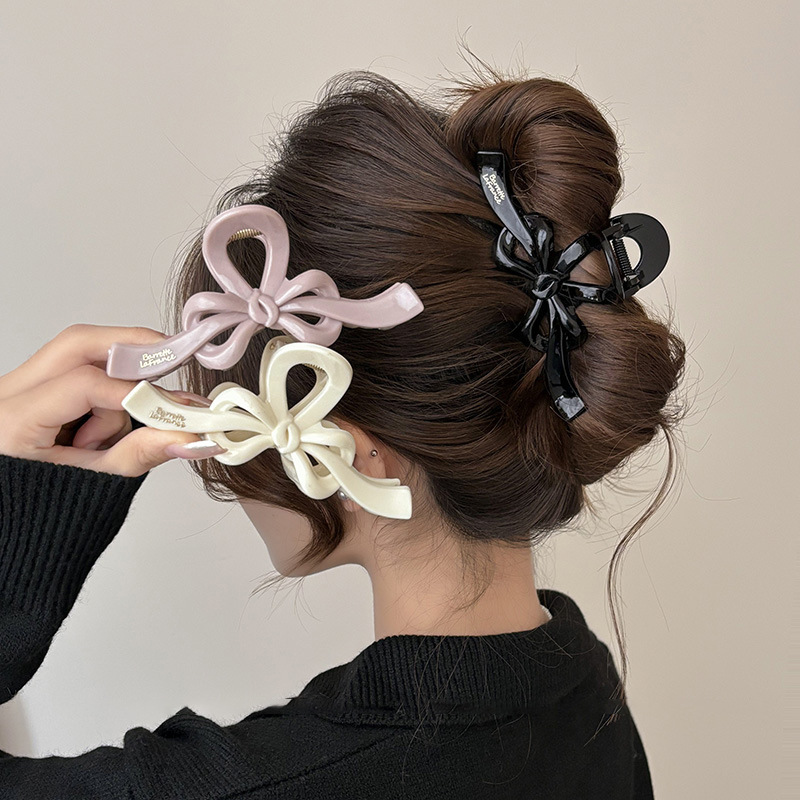 Temperamento lazo pinza mujer 2025 nuevo estilo parte posterior de la cabeza horquilla grande clip de tiburón de sentido avanzado horquilla de tocado