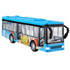 Metal realistic bus with light music, double-layer transport, car, scale 1:60