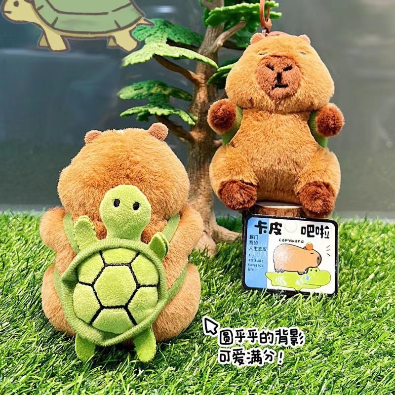 Jinnew Buda estilo carpinillo de peluche de dibujos animados llavero colgante lindo coche llavero adornos