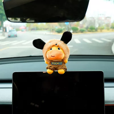 Interior Decoration Ornament — Seat belt shoulder pad - brown-bear-suit-sitting-posture-capybara-lulu-display-ornament-genuine-public-no-specifications