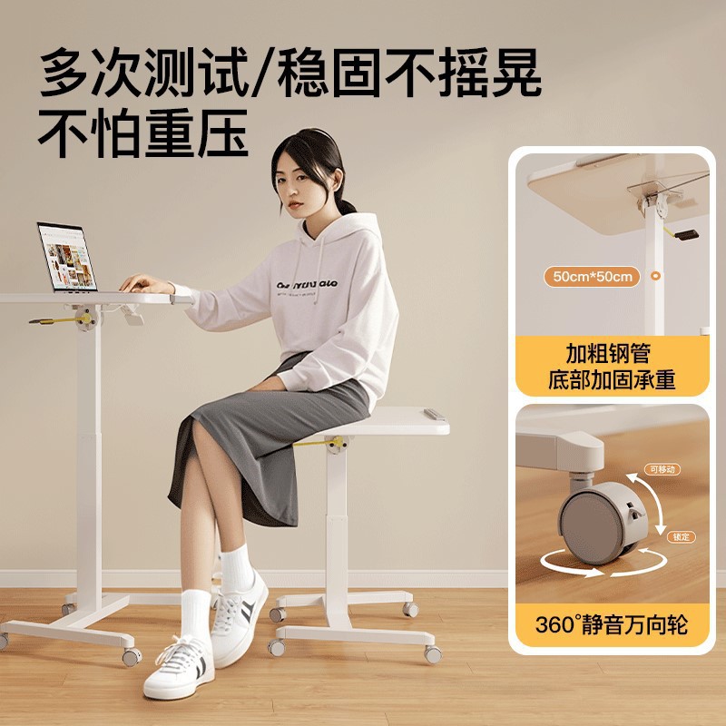 Mesa de elevación de computadora móvil de estudio doméstico escritorio de oficina multifuncional plegable pequeño escritorio de trabajo de pie