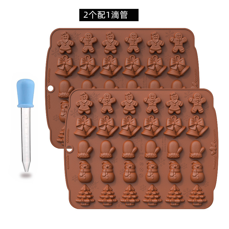 新しいクリスマス5連チョコレート金型シリコンケーキクリスマスツリークリスマス手袋クリスマス人形装飾品|undefined