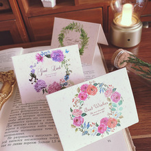 贺卡小清新简约烘焙鲜花蛋糕店生日留言感谢明信片创意教师节