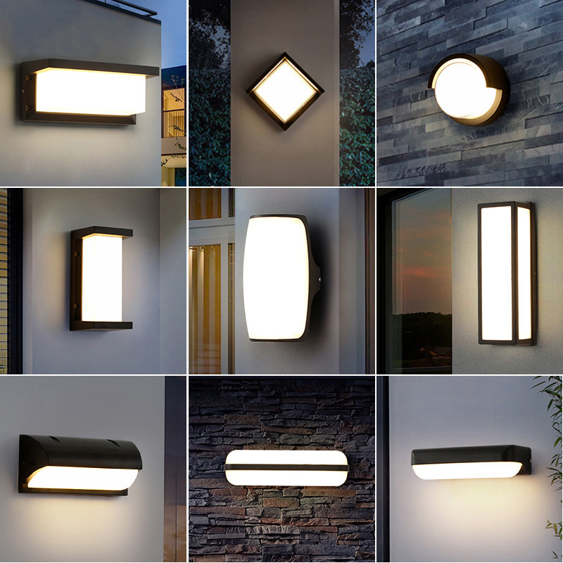 outdoor wall lamp waterproof hotel garden wall lamp courtyard led induction villa simple balcony outdoor wall lamp